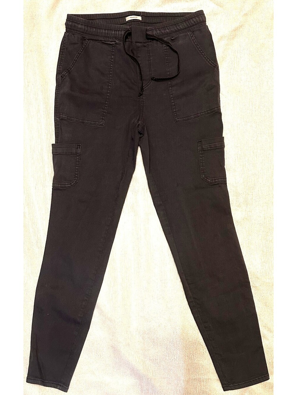Maurices Black Cargo Jogger Pants Medium